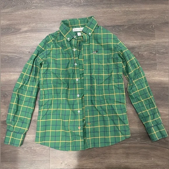Southern Point Company Shirts & Tops | Southern Point Company Boys Button Down Shirt | Color: Green | Size: lb | Hallierhodes22's Closet